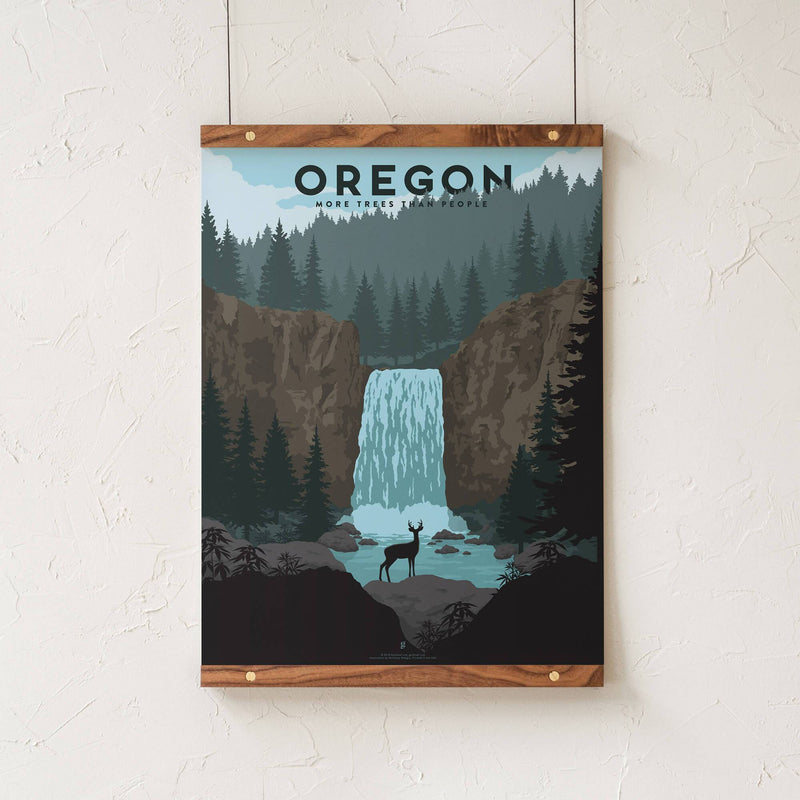 GoldLeaf Oregon Cannabis Travel Art Print Best Sales Price - Art Prints