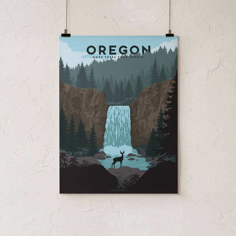 GoldLeaf Oregon Cannabis Travel Art Print Best Sales Price - Art Prints