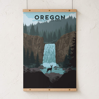 GoldLeaf Oregon Cannabis Travel Art Print Best Sales Price - Art Prints