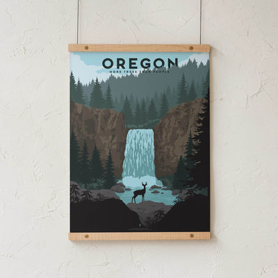 GoldLeaf Oregon Cannabis Travel Art Print Best Sales Price - Art Prints