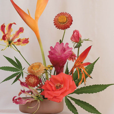 GoldLeaf Red Ikebana Art Print Best Sales Price - Art Prints