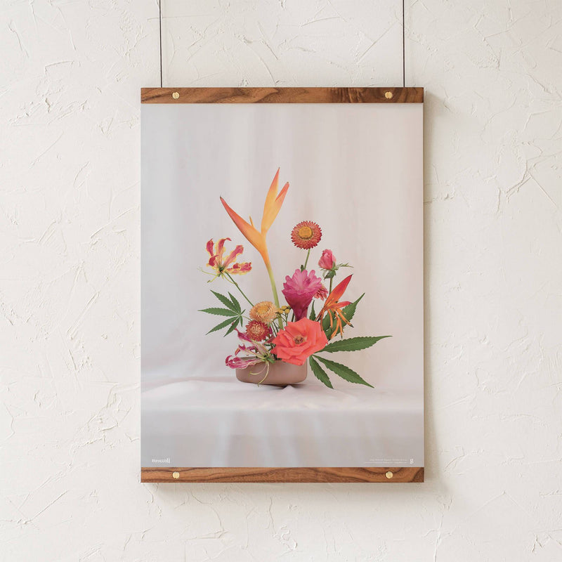 GoldLeaf Red Ikebana Art Print Best Sales Price - Art Prints