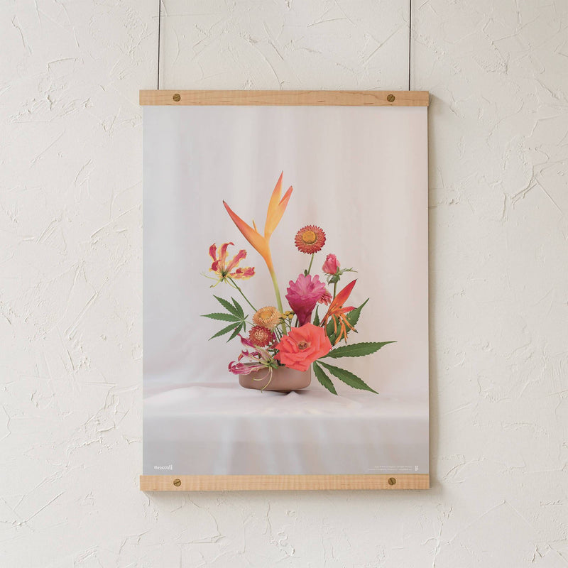 GoldLeaf Red Ikebana Art Print Best Sales Price - Art Prints