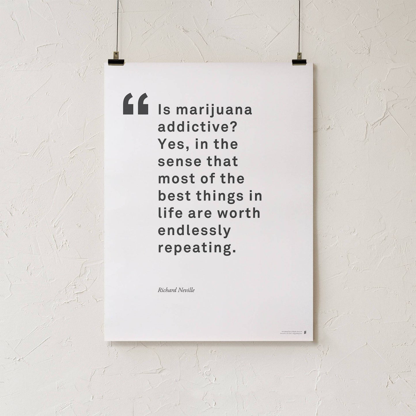 GoldLeaf Richard Neville Quote Art Print Best Sales Price - Art Prints