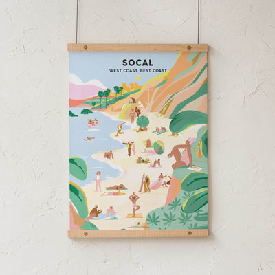 GoldLeaf Southern California Cannabis Travel Art Print Best Sales Price - Art Prints
