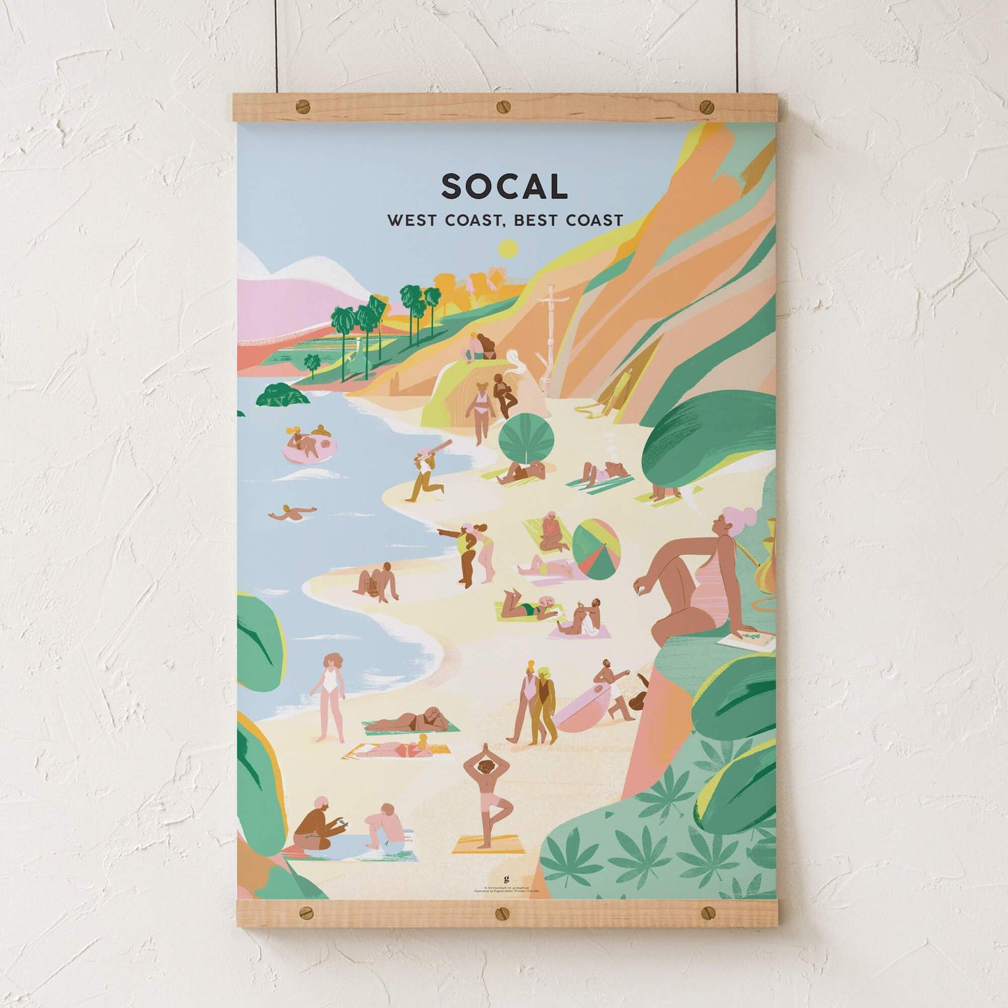 GoldLeaf Southern California Cannabis Travel Art Print Best Sales Price - Art Prints