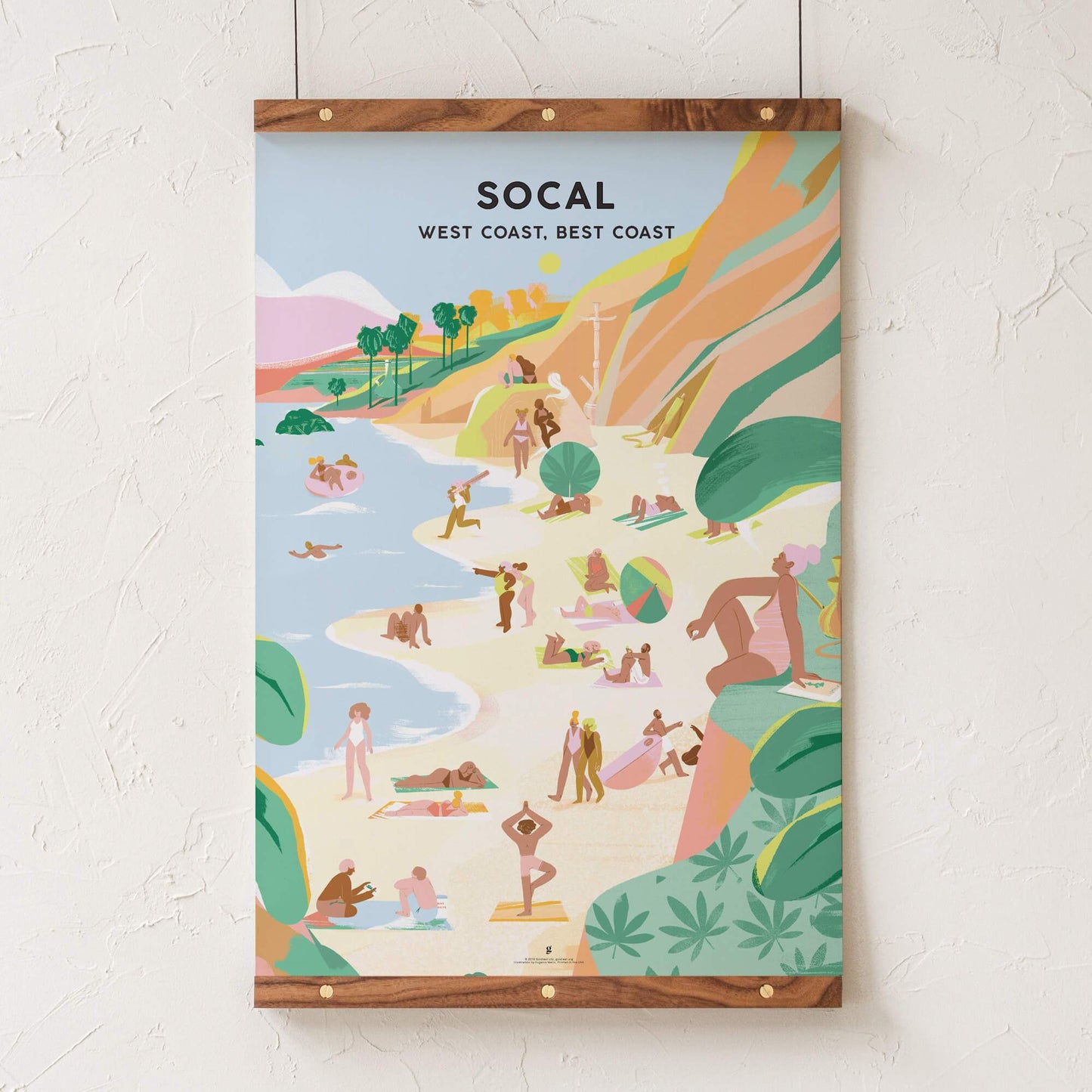 GoldLeaf Southern California Cannabis Travel Art Print Best Sales Price - Art Prints