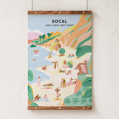 GoldLeaf Southern California Cannabis Travel Art Print Best Sales Price - Art Prints