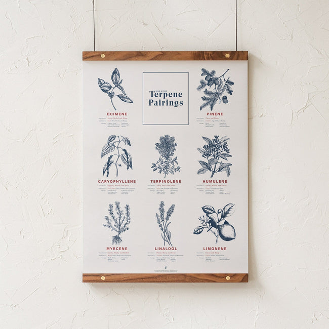 GoldLeaf Terpene Food & Wine Pairing Chart Print Best Sales Price - Art Prints