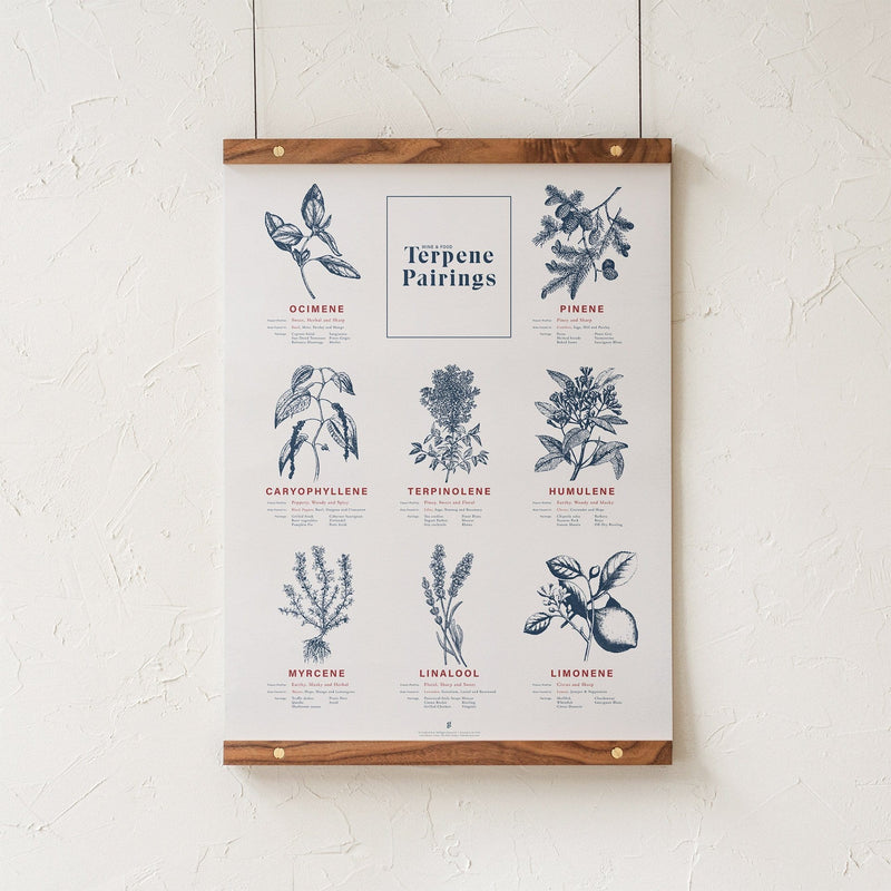 GoldLeaf Terpene Food & Wine Pairing Chart Print Best Sales Price - Art Prints