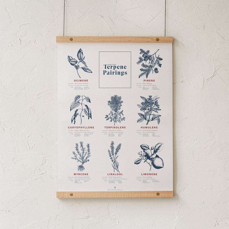 GoldLeaf Terpene Food & Wine Pairing Chart Print Best Sales Price - Art Prints