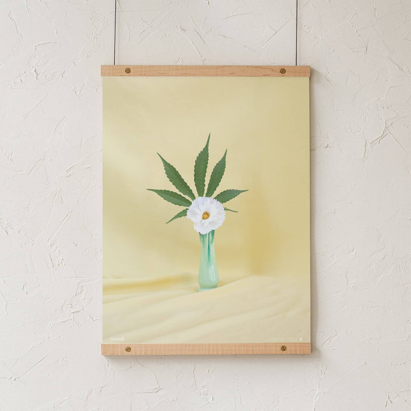 GoldLeaf Yellow Ikebana Art Print Best Sales Price - Art Prints