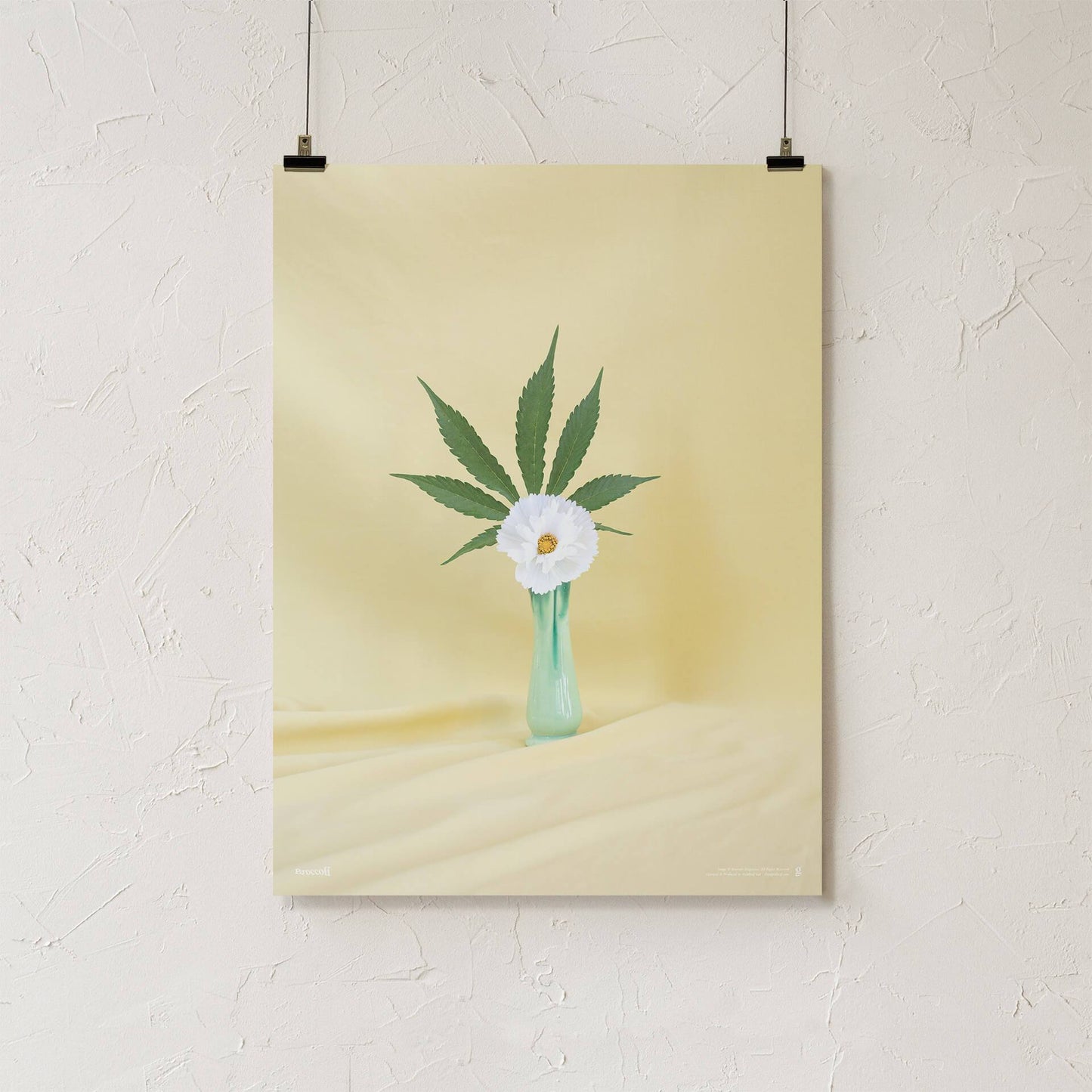 GoldLeaf Yellow Ikebana Art Print Best Sales Price - Art Prints