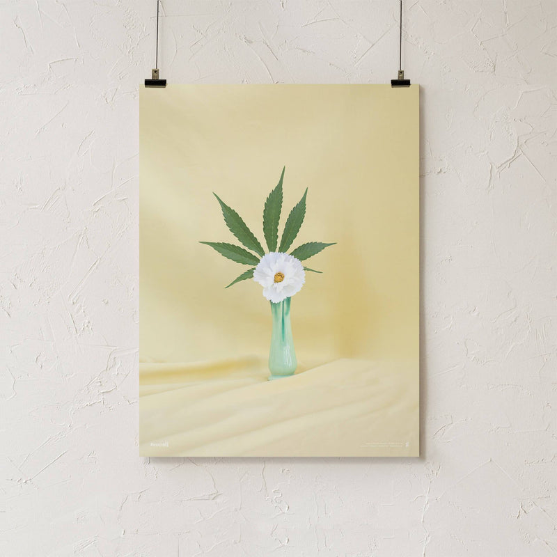 GoldLeaf Yellow Ikebana Art Print Best Sales Price - Art Prints