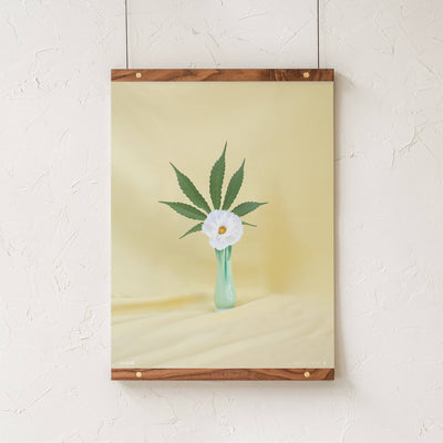 GoldLeaf Yellow Ikebana Art Print Best Sales Price - Art Prints