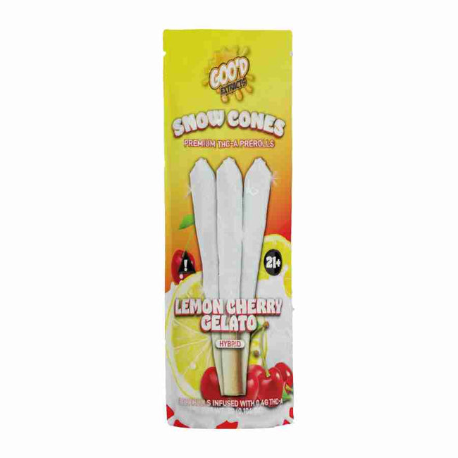 Goo’d Extracts Snow Cones THCA Diamonds 1 Gram Prerolls Lemon Cherry Gelato Best Sales Price - Pre-Rolls