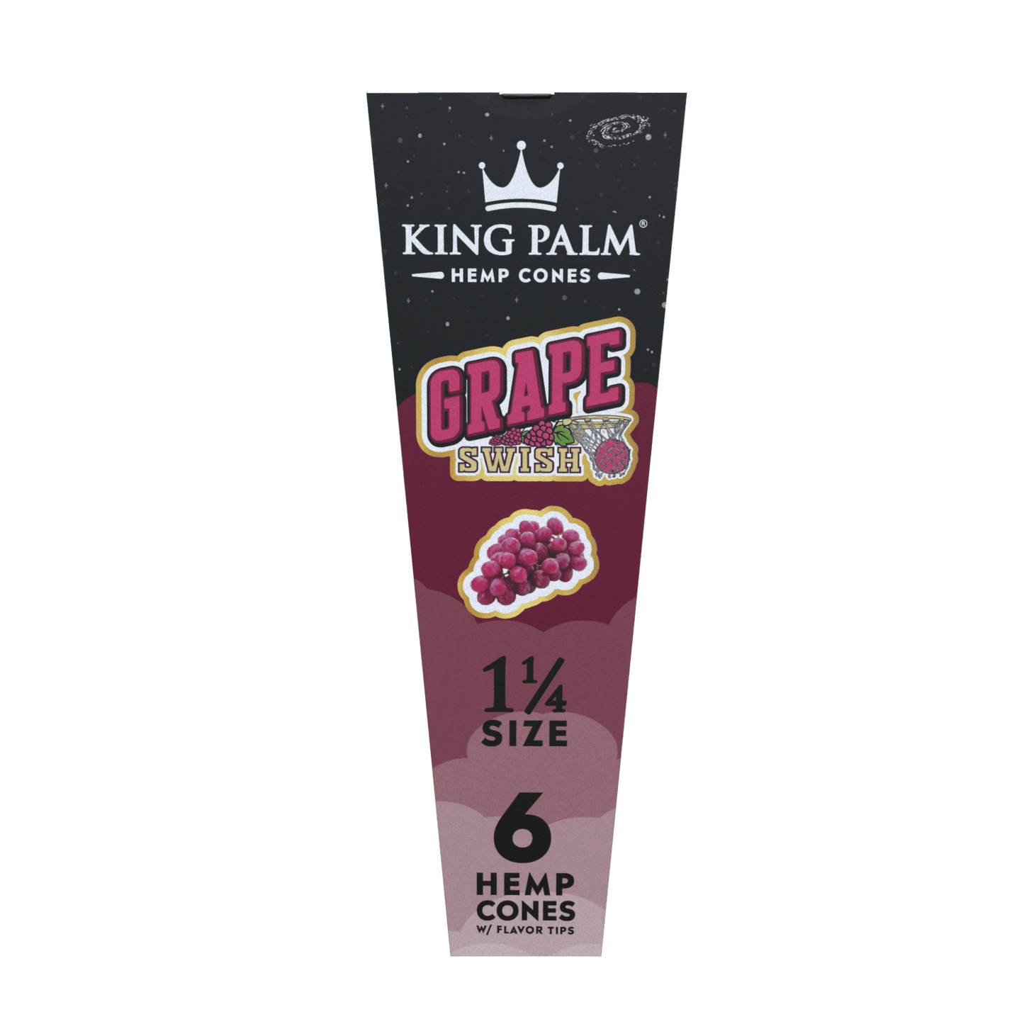 King Palm 6 Hemp Cones - 1 1/4 Size