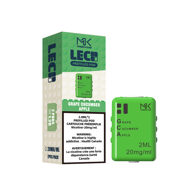 Grape Cucumber Apple Maskking Leco 2400 Pod(2 Packs)