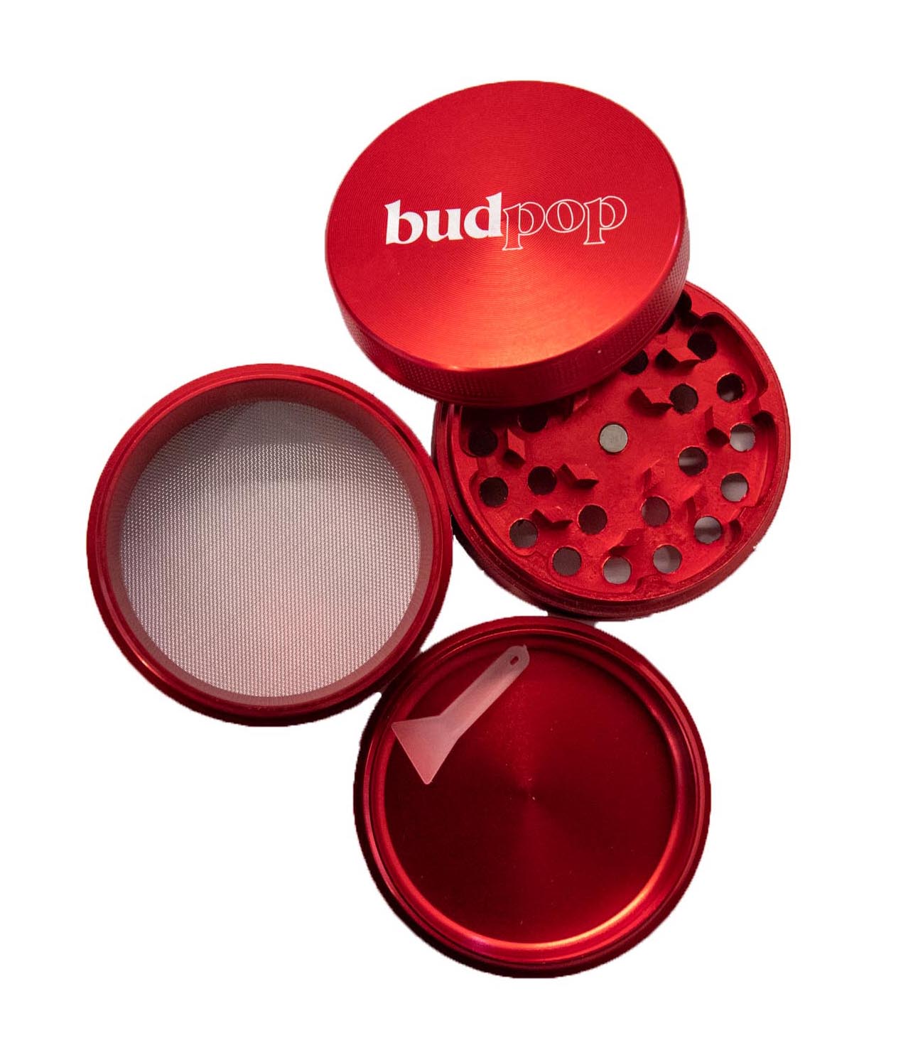 BudPop 4-layer Cherry Red Budpop Grinder
