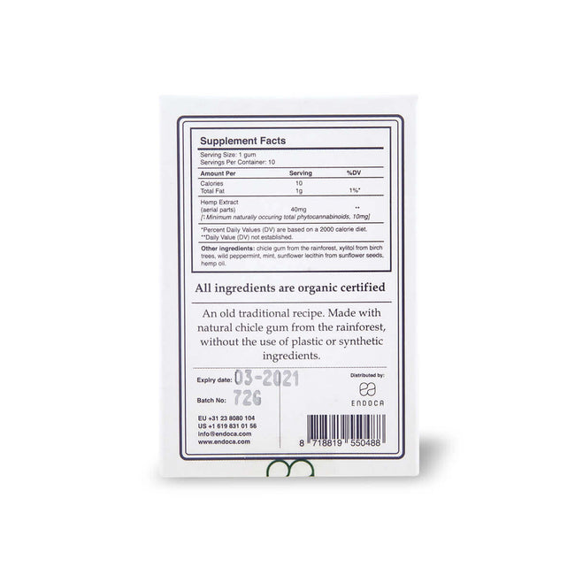 Endoca CBD CHEWING GUM 100MG CBD