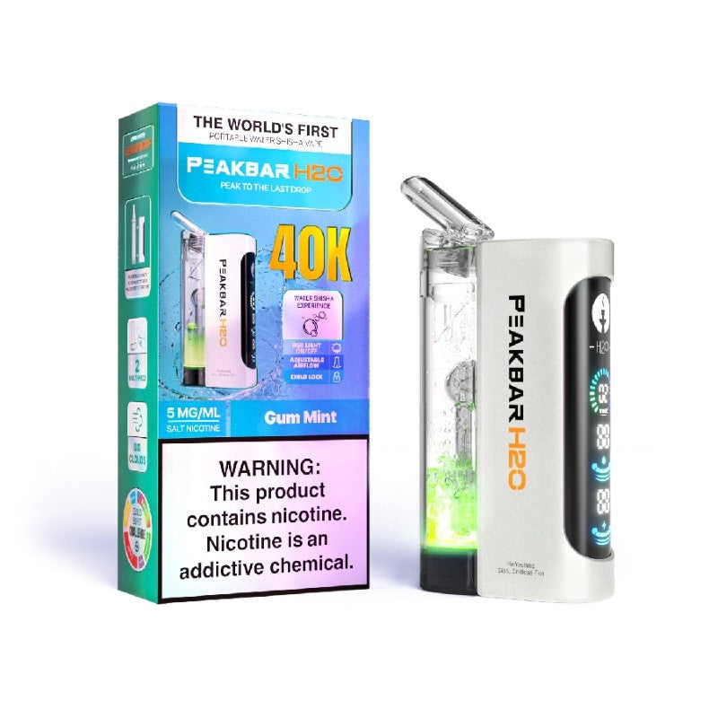 PeakBar H2O 40K Disposable Vape (20ml, 0.5%)
