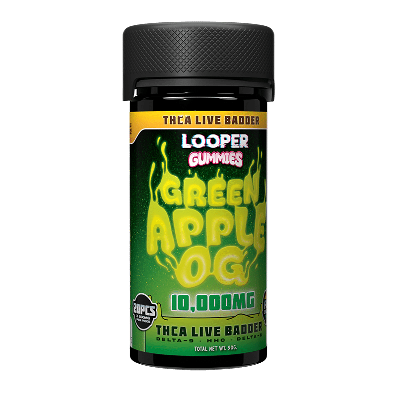 Looper Vape THC-A Live Badder Gummies: Green Apple OG Best Sales Price - Gummies