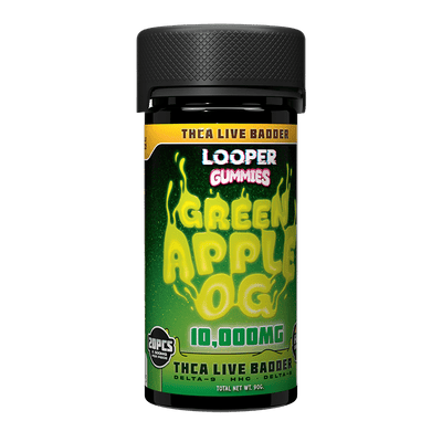 Looper Vape THC-A Live Badder Gummies: Green Apple OG Best Sales Price - Gummies