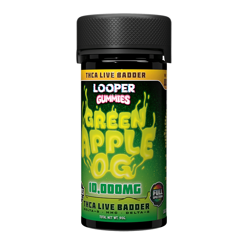 Looper Vape THC-A Live Badder Gummies: Green Apple OG Best Sales Price - Gummies