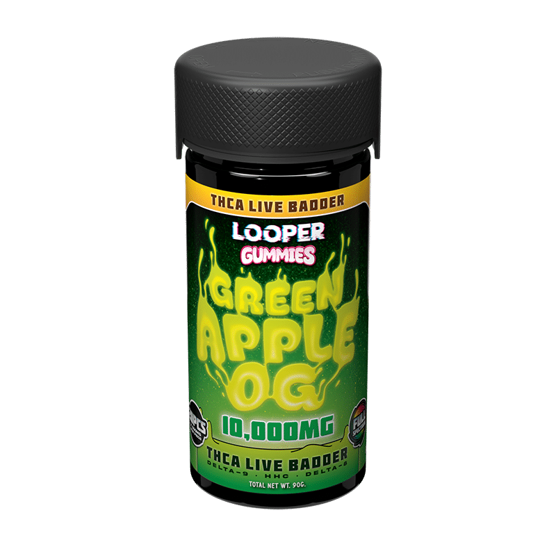 Looper Vape THC-A Live Badder Gummies: Green Apple OG Best Sales Price - Gummies