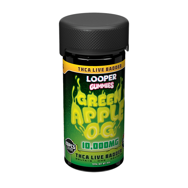 Looper Vape THC-A Live Badder Gummies: Green Apple OG Best Sales Price - Gummies