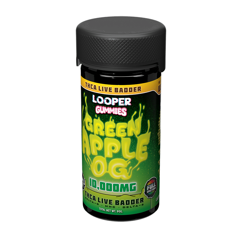 Looper Vape THC-A Live Badder Gummies: Green Apple OG Best Sales Price - Gummies
