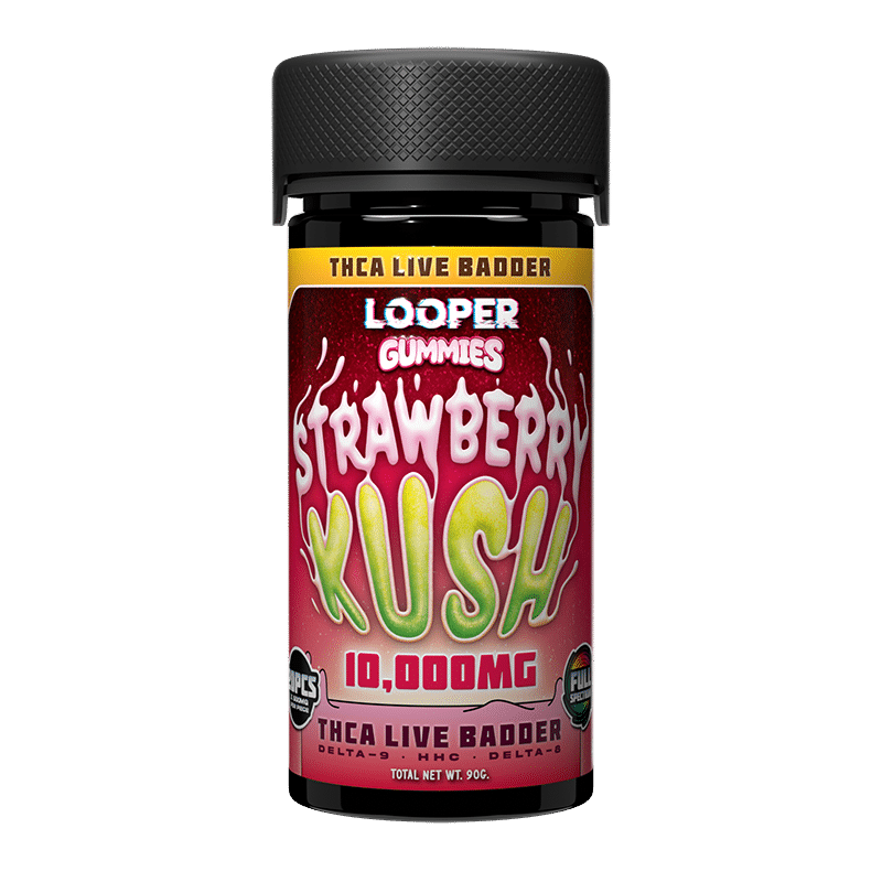 Looper Vape THC-A Live Badder Gummies: Strawberry Kush