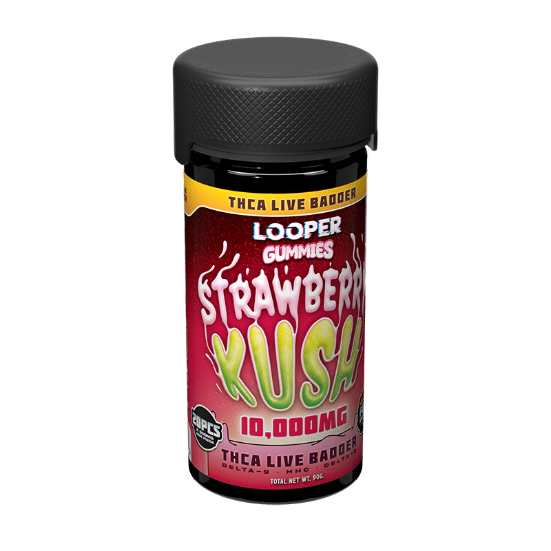 Looper Vape THC-A Live Badder Gummies: Strawberry Kush