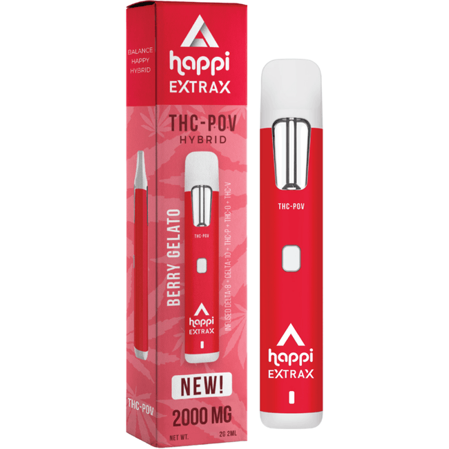 Happi + Extrax THC-POV - Berry Gelato 2G Disposable (Hybrid) Best Sales Price - Vape Pens