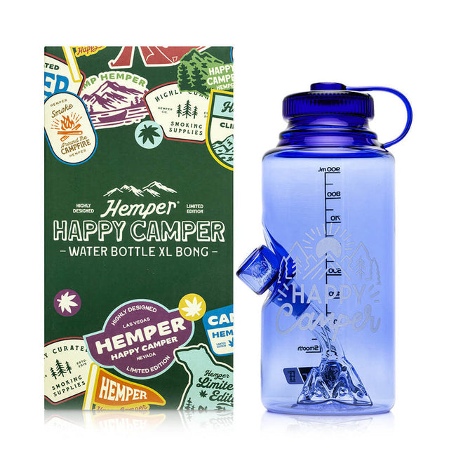 Hemper Happy Camper Water Bottle XL Glass Bong