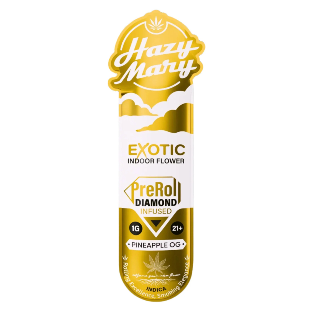 Hazy Mary Exotic Indoor Diamond Infused PreRolls Best Sales Price - Pre Rolls