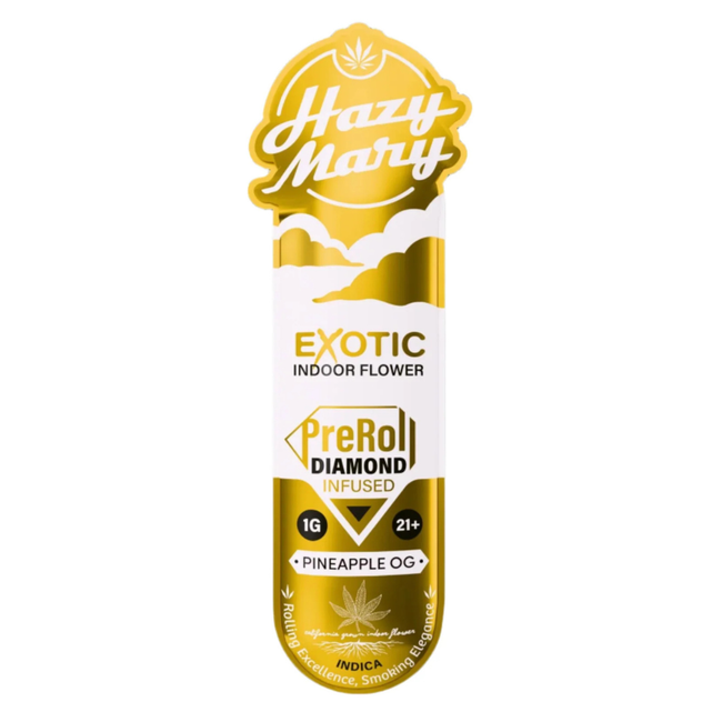 Hazy Mary Exotic Indoor Diamond Infused PreRolls Best Sales Price - Pre Rolls