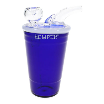 Hemper Blue Beer Pong 5mm Thick Glass Bong Best Sales Price - Bongs