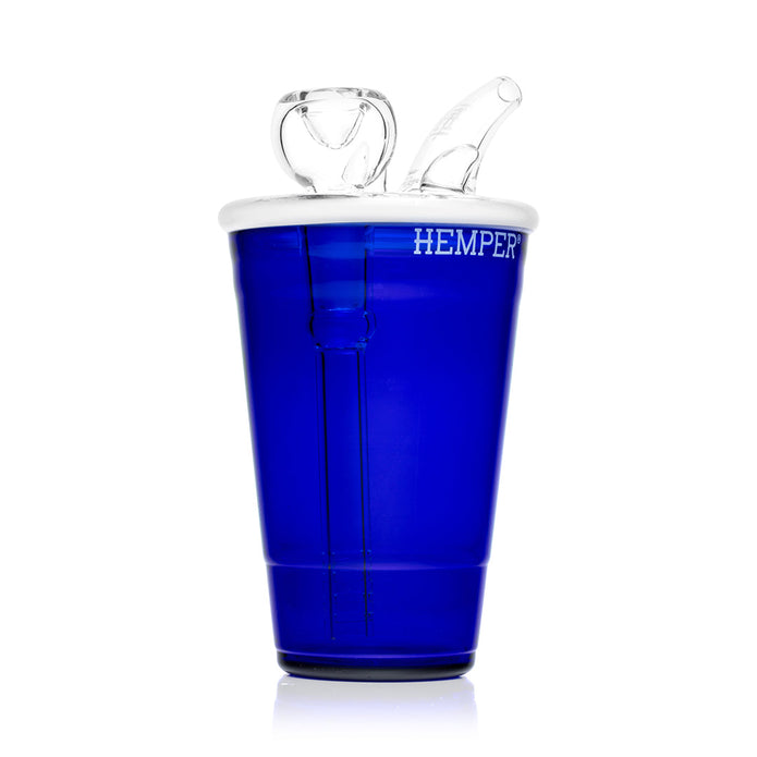 Hemper Blue Beer Pong 5mm Thick Glass Bong Best Sales Price - Bongs