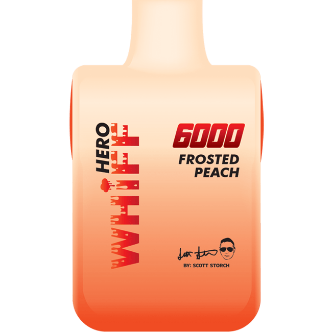 Whiff Hero by Scott Storch 6000 Puffs Vape Disposable - Frosted Peach
