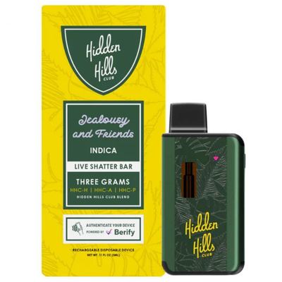 Hidden Hills Live Shatter Disposable 3G Best Sales Price - Vape Pens