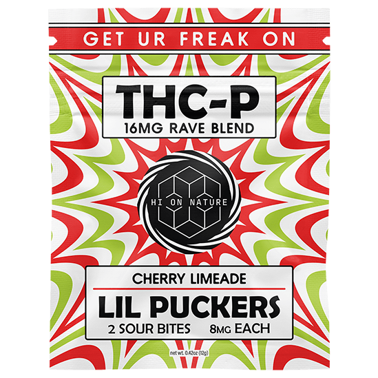 Hi On Nature 16mg THC-P Lil Puckers - 3 Pack (2 Sour Bites per Pack)