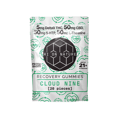 100mg D9 Recovery Gummies - Pectin Based Infused With CBD, 5-HTP, and L-Theanine Best Sales Price - Gummies