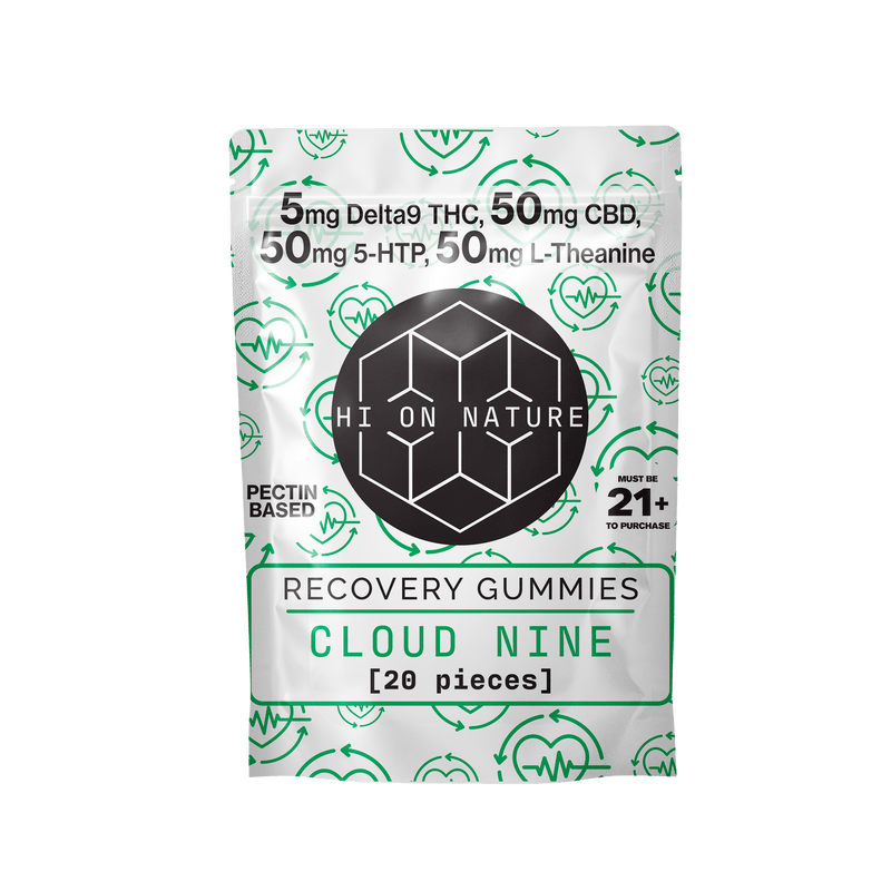 100mg D9 Recovery Gummies - Pectin Based Infused With CBD, 5-HTP, and L-Theanine Best Sales Price - Gummies