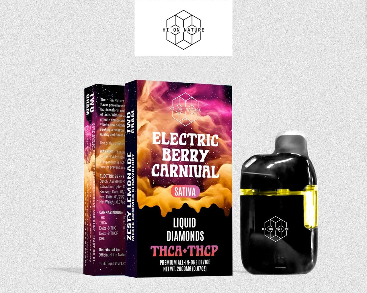 Hi On Nature 2g Liquid Diamonds THCa + THC-P VAPE - 6 FLAVORS