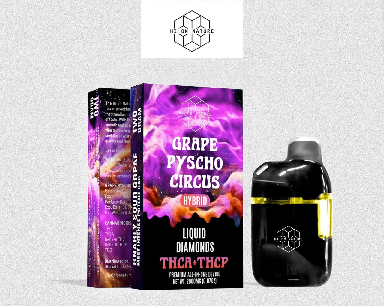 Hi On Nature 2g Liquid Diamonds THCa + THC-P VAPE - 6 FLAVORS