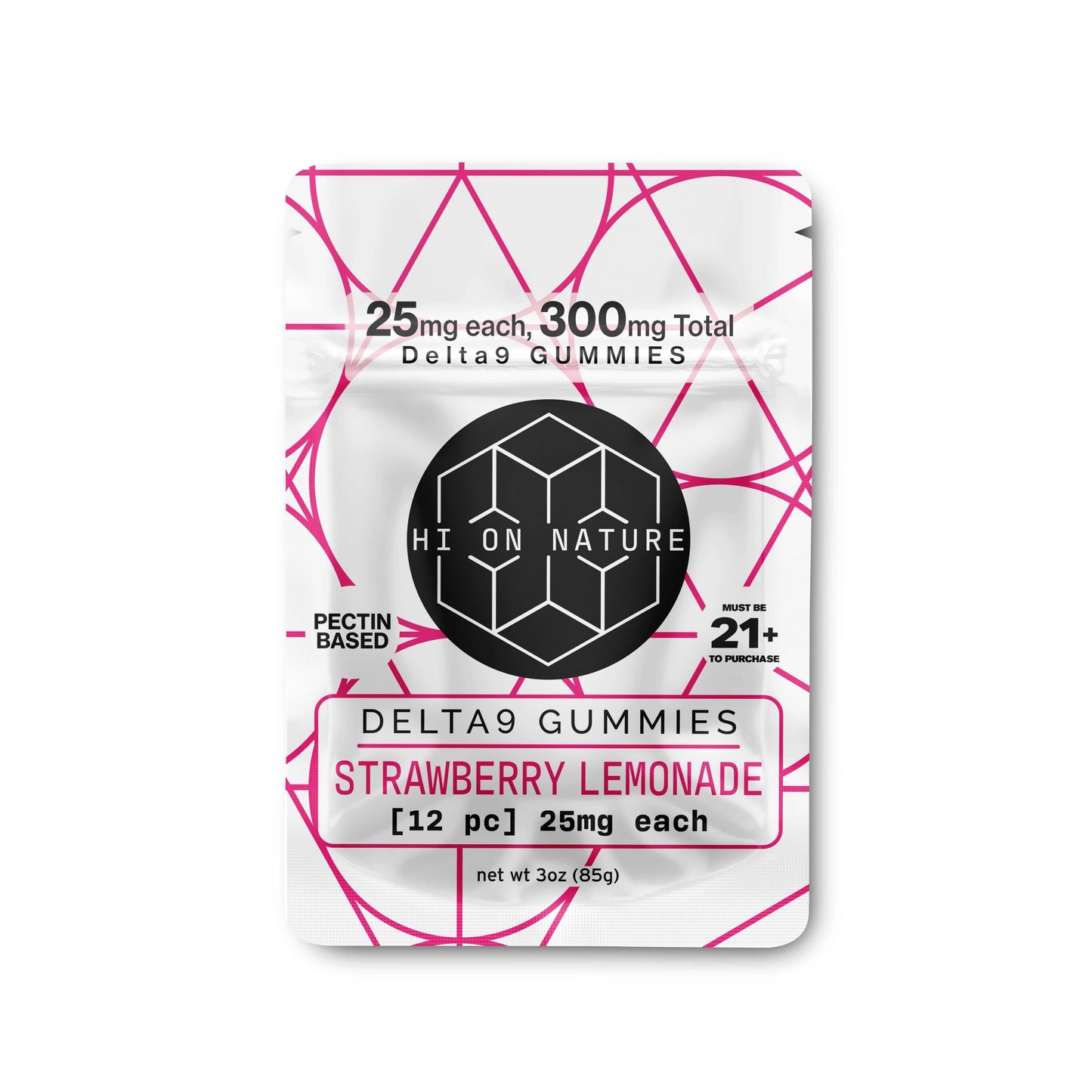 Hi On Nature 300mg D9 Gummy Squares- Pectin Based Infused Hemp Extract Edibles