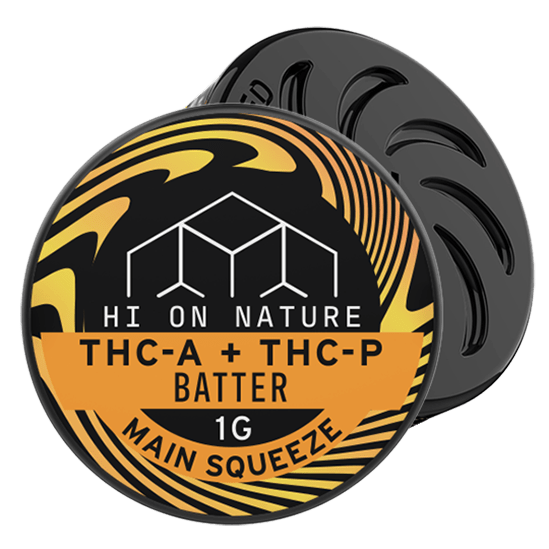 Hi On Nature 1g DAB BATTER - THC-A + THC-P - MAIN SQUEEZE Best Sales Price - CBD
