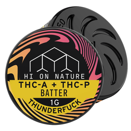 Hi On Nature 1g DAB BATTER - THC-A + THC-P - THUNDERF*CK Best Sales Price - CBD