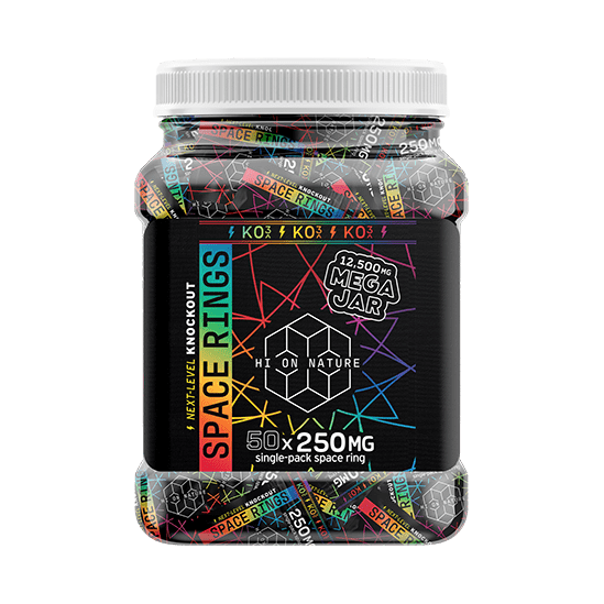 Hi On Nature 250mg KNOCKOUT SPACE RINGS - 50 PACK JAR